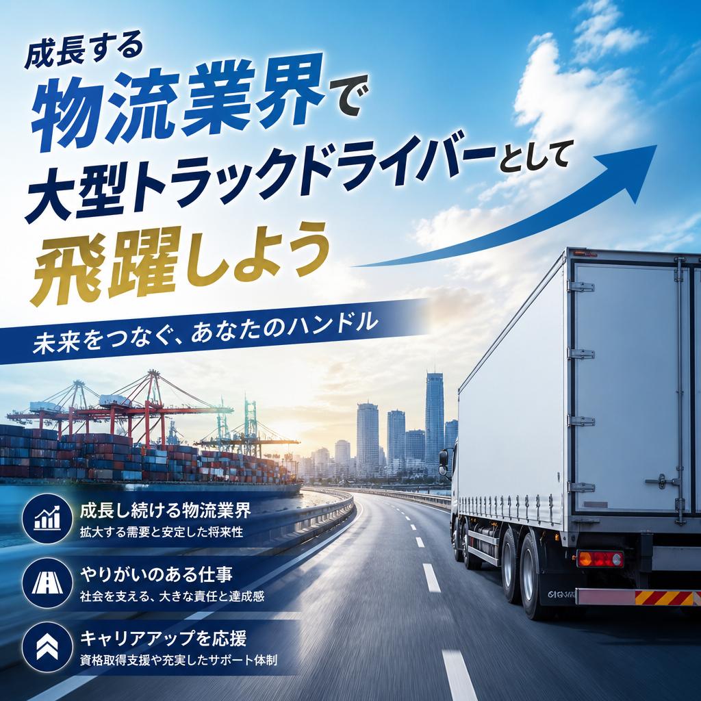 成長する物流業界で大型トラックドライバーとして飛躍しよう